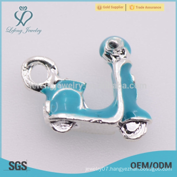 Fashion new zinc alloy light blue motorcycle charm jewelry wholesale